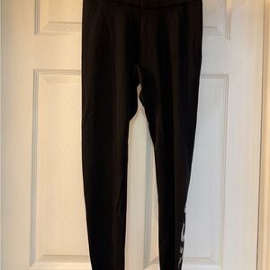 VSX Black Leggings with White Text